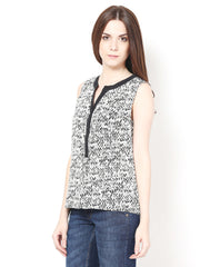 Harpa Women White Printed Top