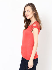 Harpa Women Coral Red Top