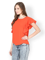 Harpa Women Coral Red Top