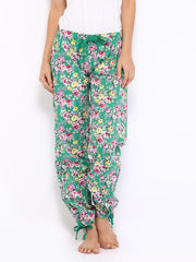 Heart 2 Heart Women Green Floral Print Lounge Pants PJ 105