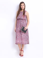 Hotberries Grey Printed Blouson Dress