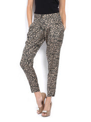Hotberries Women Brown &amp; Black Printed Trousers
