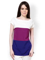 I Know Women White &amp; Purple Top