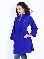 Indi Dori Women Blue Kurta