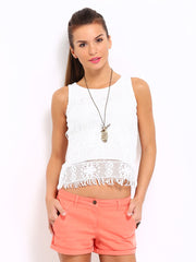 Inmark Women White Lace Top