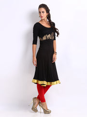 Ira Soleil Women Black Embellished Kurta