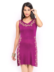 Ira Soleil Women Magenta Printed Kurta