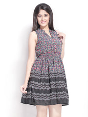 Iti Multicoloured Printed Fit &amp; Flare Dress