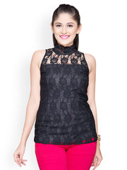 Iti Women Black Lace Top