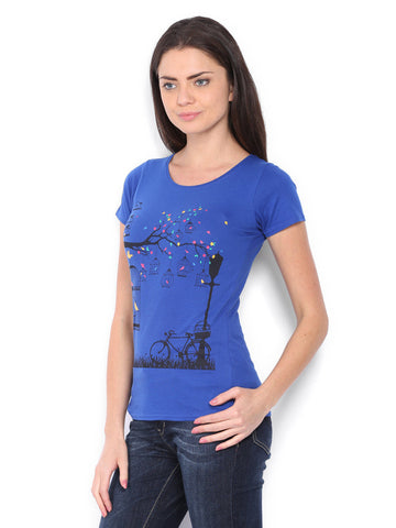 Jealous 21 Women Blue Printed T-shirt