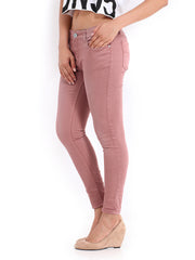 Jealous 21 Women Light Burgundy Hottie Ultra Slim Fit Ankle-Length Jeans