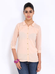 Jealous 21 Women Peach Coloured Shirt