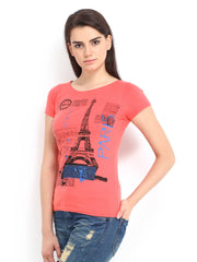 Jealous 21 Women Pink Printed Top