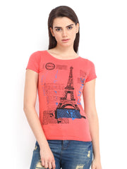Jealous 21 Women Pink Printed Top
