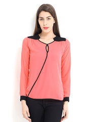 Jealous 21 Women Pink Sheer Top