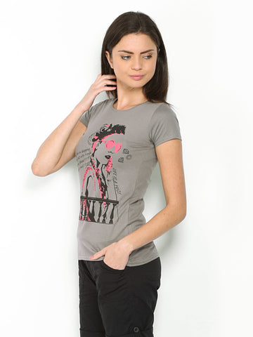 Jealous 21 Women Grey Printed T-shirt