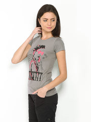 Jealous 21 Women Grey Printed T-shirt