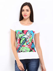 Jealous 21 Women White Printed T-shirt