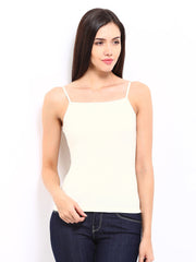 Jealous 21 Women White Spaghetti Tank Top