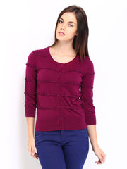 John Rocha by Debenhams Women Burgundy Cardigan