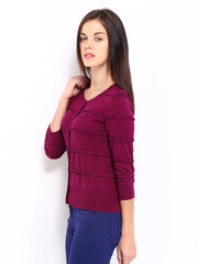 John Rocha by Debenhams Women Burgundy Cardigan