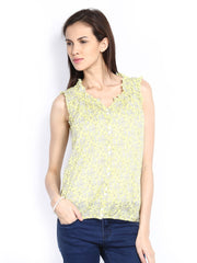 John Rocha by Debenhams Women Yellow Printed Top