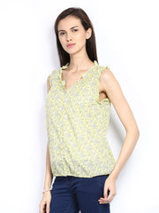 John Rocha by Debenhams Women Yellow Printed Top