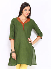 Jola Women Green Kurta