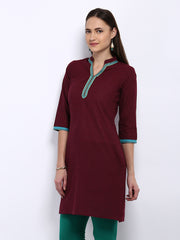 Jola Women Burgundy Kurta