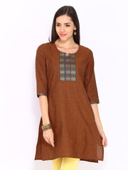 Jola Women Rust Brown Kurta