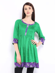 Jugnu Women Green Kurta
