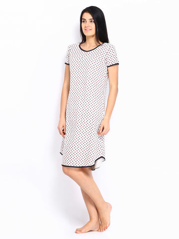 July Nightwear Grey Printed Nightdress A 79