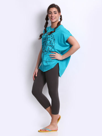 July Nightwear Women Blue &amp; Grey Lounge Set A24