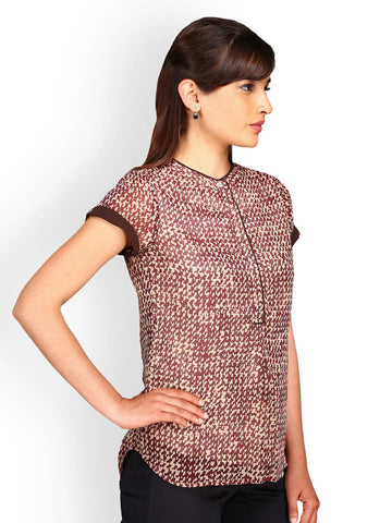 Kaaryah Women Brown Printed Top