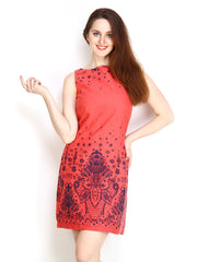 Kaaryah Women Red Printed Shift Dress