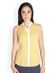 Kaaryah Women Yellow Printed Shirt