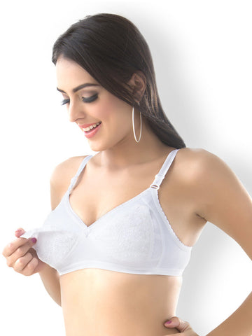 Kalyani White Nursing Bra Sweety