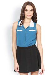 Kaxiaa Women Blue Shirt