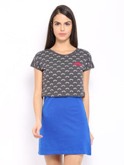 Kook N Keech Blue &amp; Grey Dress