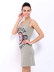 Kook N Keech Disney Grey Printed Shift Dress