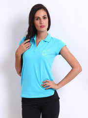 Kook N Keech Disney Women Blue Polo T-shirt