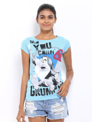 Kook N Keech Disney Women Blue Printed Top