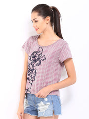 Kook N Keech Disney Women Grey Printed Top