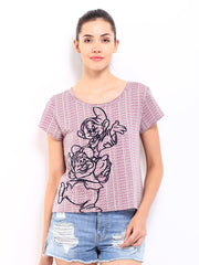 Kook N Keech Disney Women Grey Printed Top