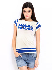 Kook N Keech Disney Women Off-White Printed Top