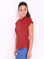 Kook N Keech Disney Women Red Polo T-shirt
