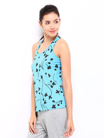 Kook N Keech Disney Women Blue Printed Tank Top