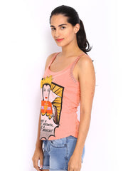 Kook N Keech Disney Women Pink Printed Tank Top