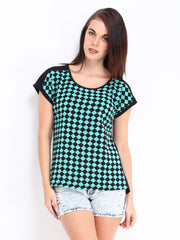 Kook N Keech Women Black &amp; Green Printed Top