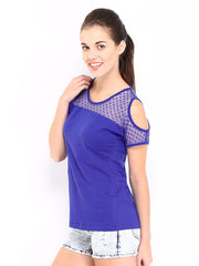 Kook N Keech Women Blue Lace Top